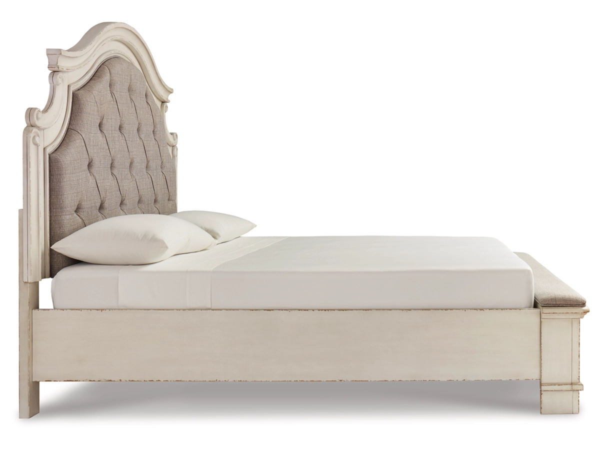 Realyn King Upholstered Panel Storage Bed