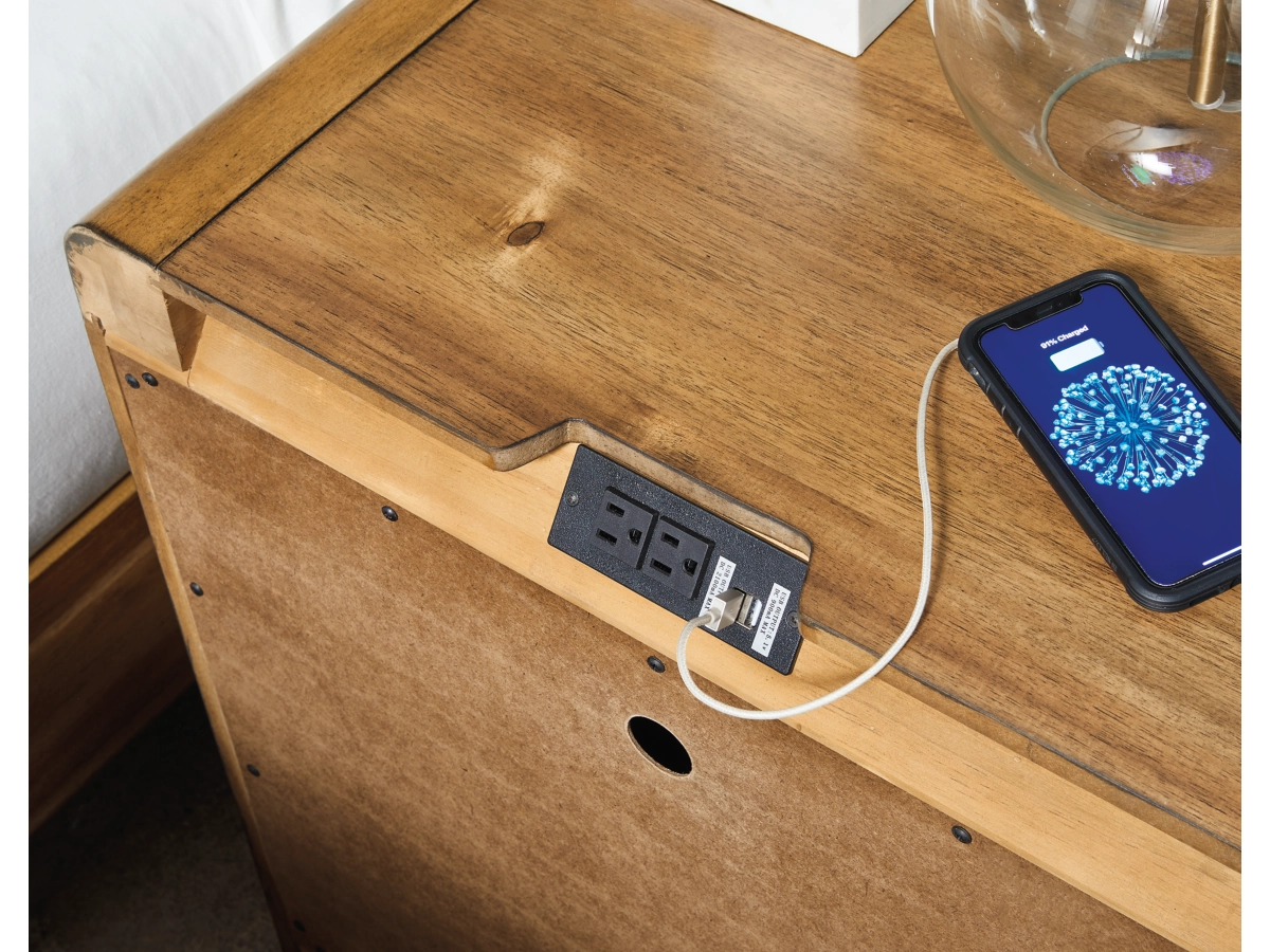 Takston 27" 2 Drawer Charging Nightstand